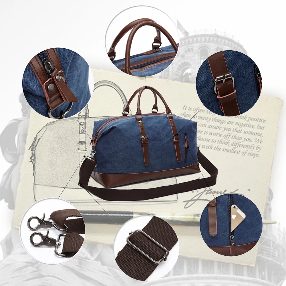 Canvas Leather Weekend Bag