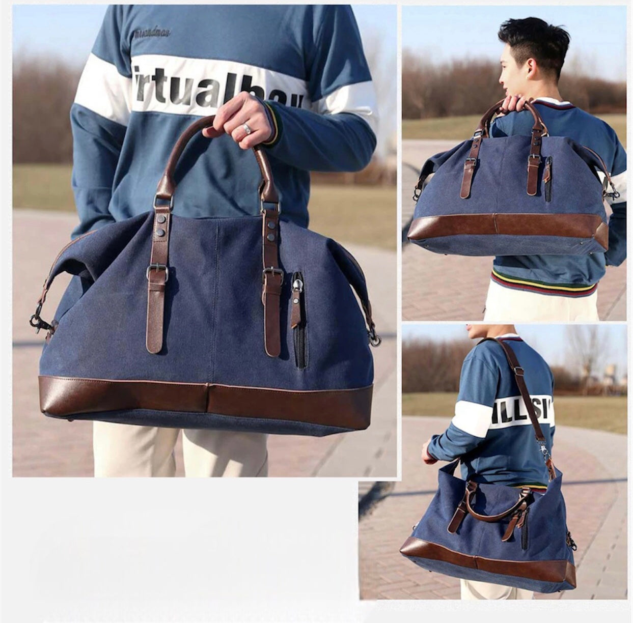 Canvas Leather Weekend Bag
