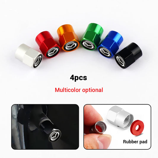 4Pcs Tyre Valve Dust Cap for Mazda