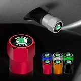 4Pcs Tyre Valve Dust Cap for Skoda