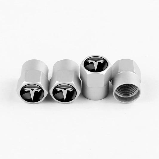 4 Pcs Tyre Valve Dust Cap for Tesla