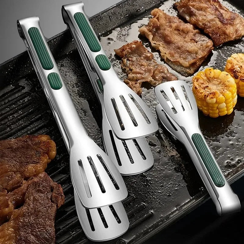 Non-slip Stainless Steel BBQ Tongs- 7/9/12 Inch