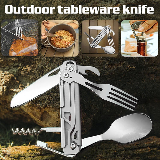 Folding Cutlery Stainless Multifunction Pocket Knife