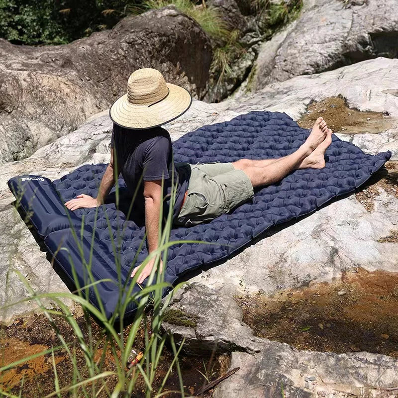 Double Inflatable Camping Mattress with Pillow