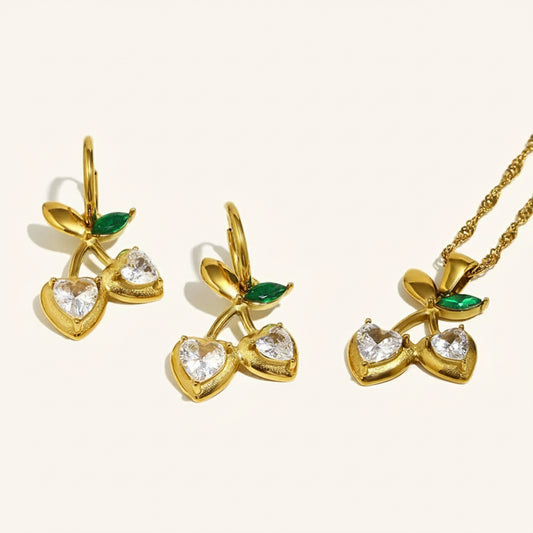 Zircon Cherry 18K PVD Pendant