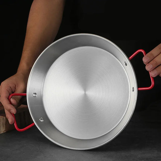 18-24cm Double Handle Stainless Steel Frying Pan