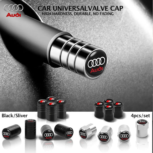 AUDI 4Pcs Tyre Valve Dust Caps