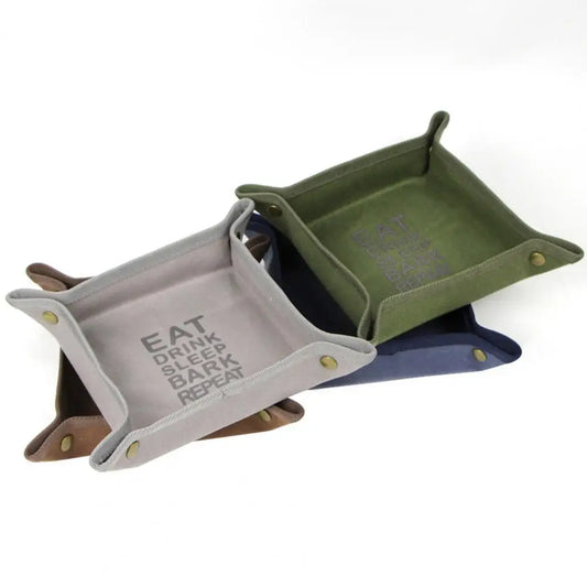 Stylish Easy Cleaning Canvas Foldable Dog Feeder