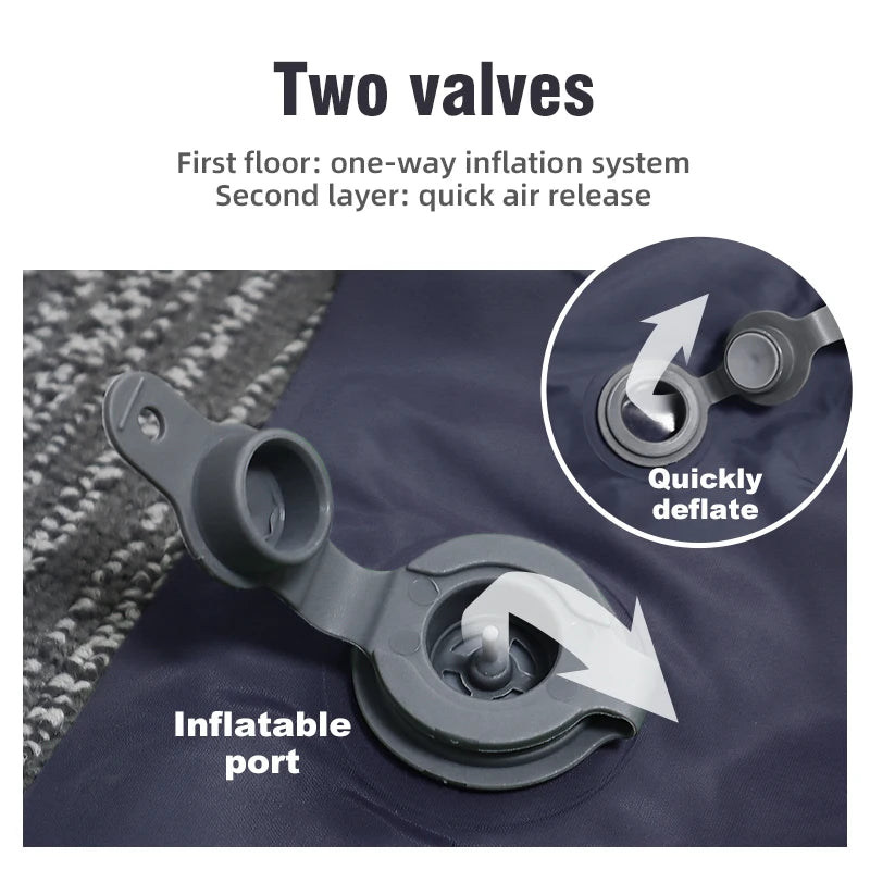 Double Inflatable Camping Mattress with Pillow