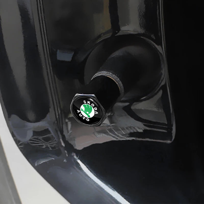 4Pcs Tyre Valve Dust Cap for Skoda