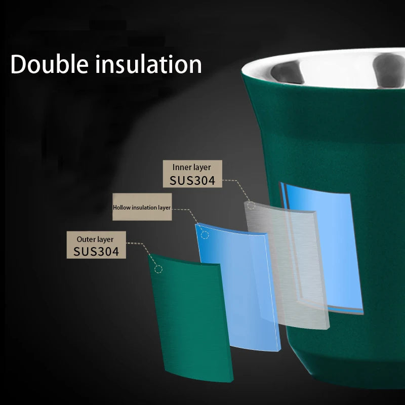Stainless Steel Double Walled Vacuum Insulated Heat Resistant Unbreakable Coffee Cups