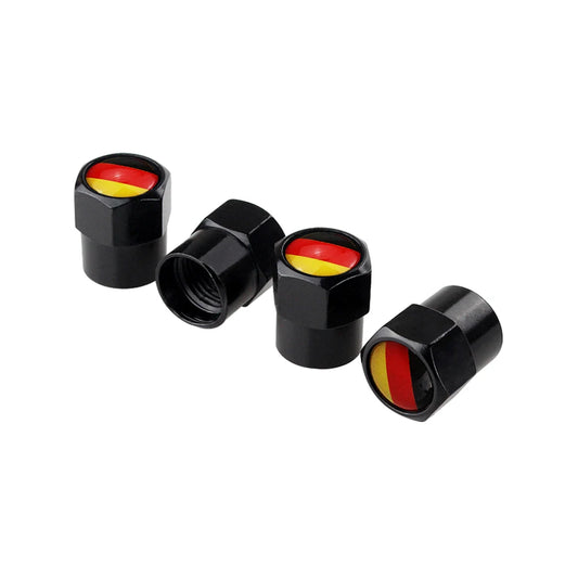 4PCS Germany Flag Tyre Valve Dust Caps