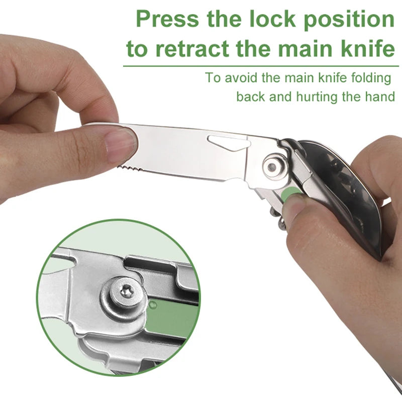 Folding Cutlery Stainless Multifunction Pocket Knife