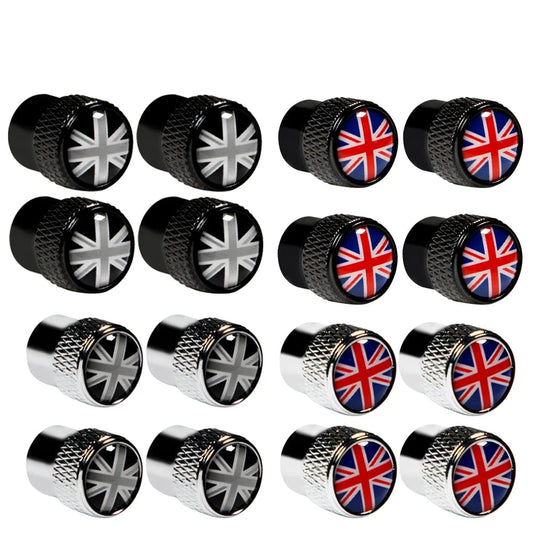 Union Jack Design Tire Valve Dust Cap