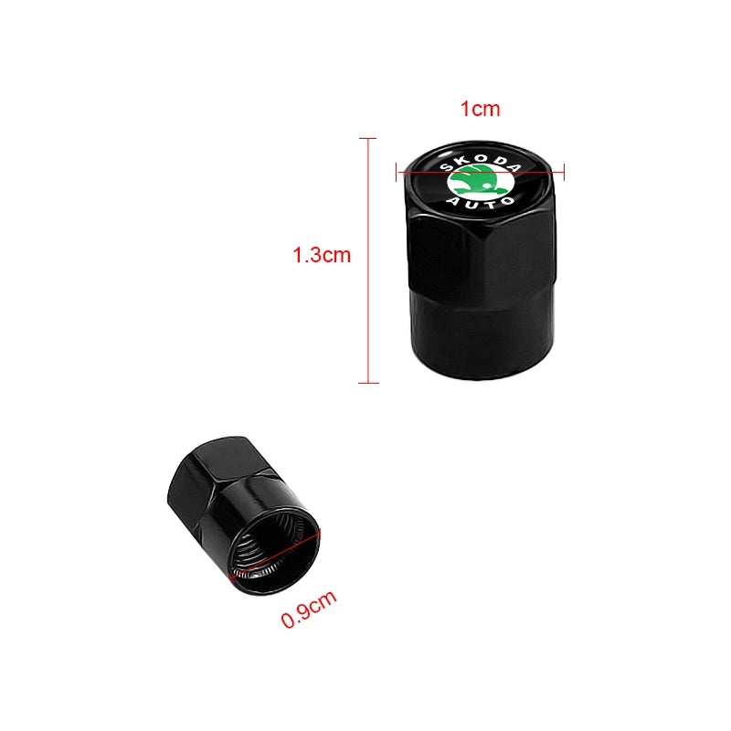 4Pcs Tyre Valve Dust Cap for Skoda