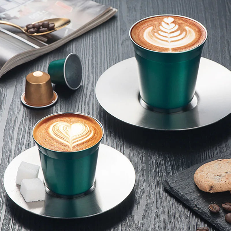 Stainless Steel Double Walled Vacuum Insulated Heat Resistant Unbreakable Coffee Cups