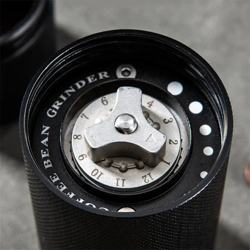 Manual CNC Stainless Steel Professional Double Bearing Adjustable Hand Coffee Bean Grinder