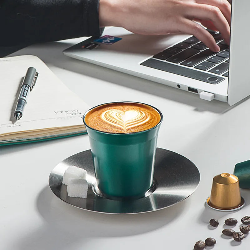Stainless Steel Double Walled Vacuum Insulated Heat Resistant Unbreakable Coffee Cups