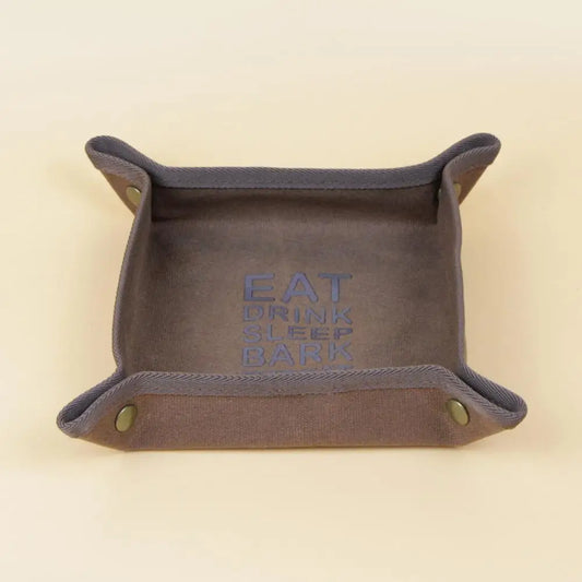Stylish Easy Cleaning Canvas Foldable Dog Feeder