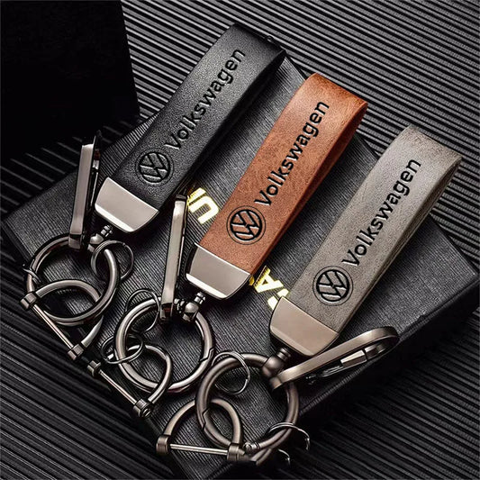 High Grade Leather Keychain for VW