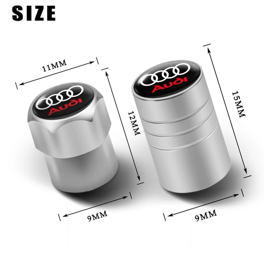 AUDI 4Pcs Tyre Valve Dust Caps