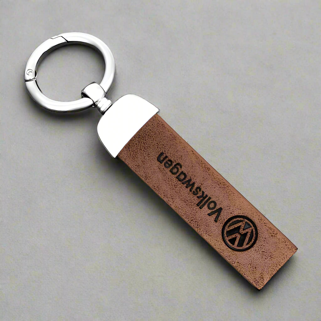 High Grade Leather Keychain for VW