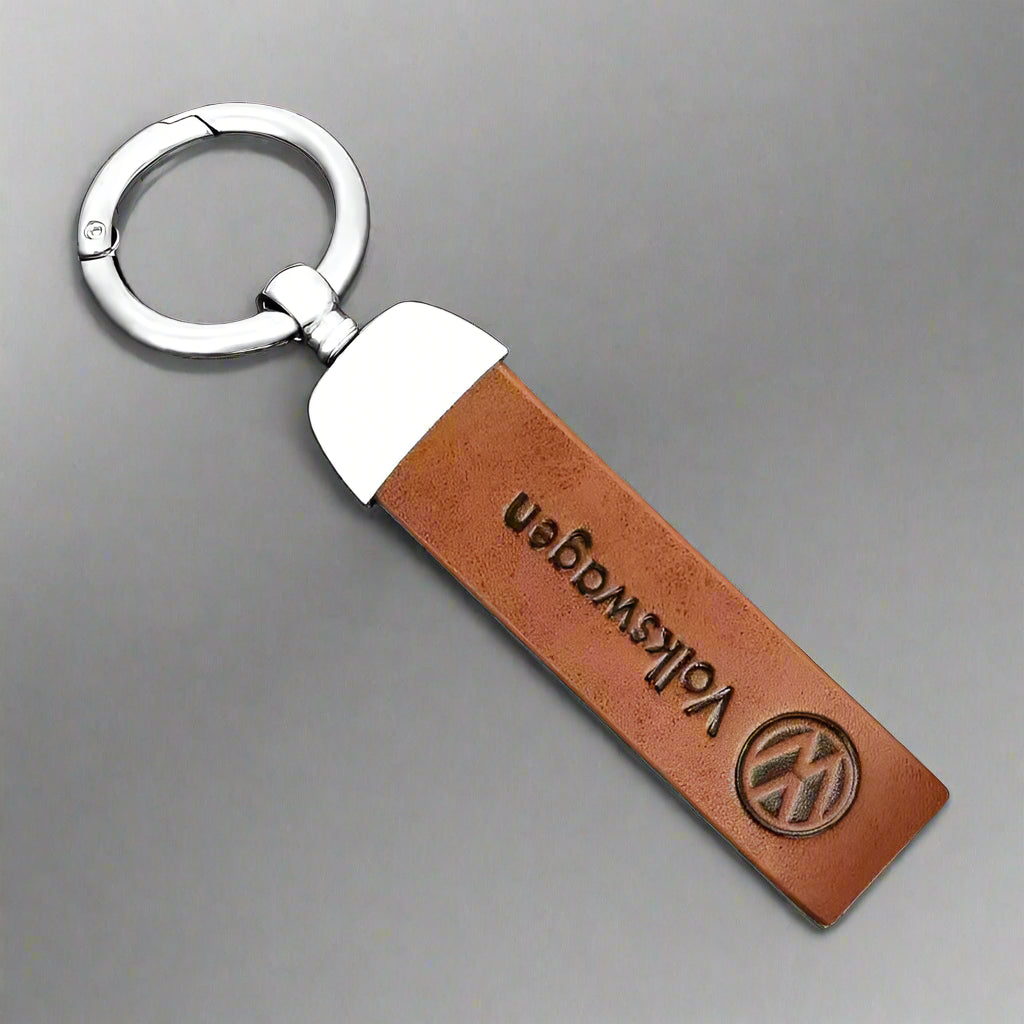 High Grade Leather Keychain for VW
