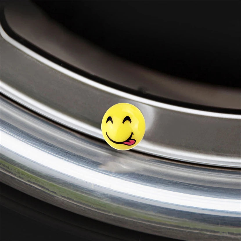 Emoji 4pcs Tyre Valve Dust Cap