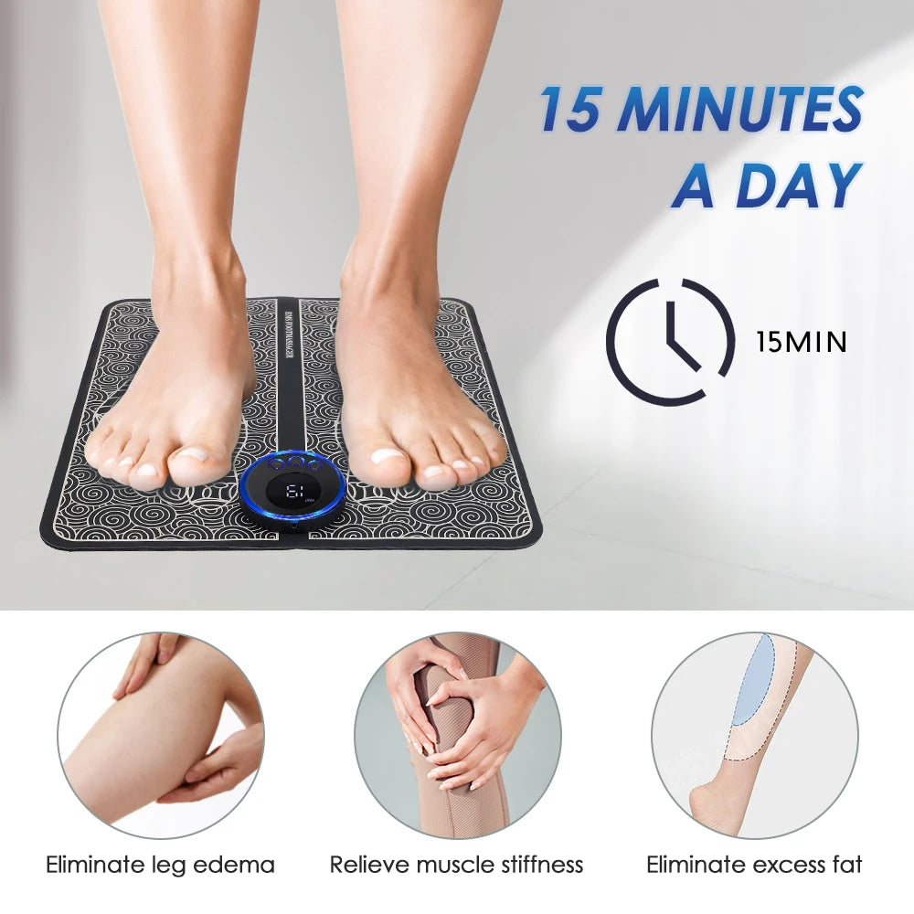 Rechargeable EMS (Electric Muscle Stimulation) foot and leg massager