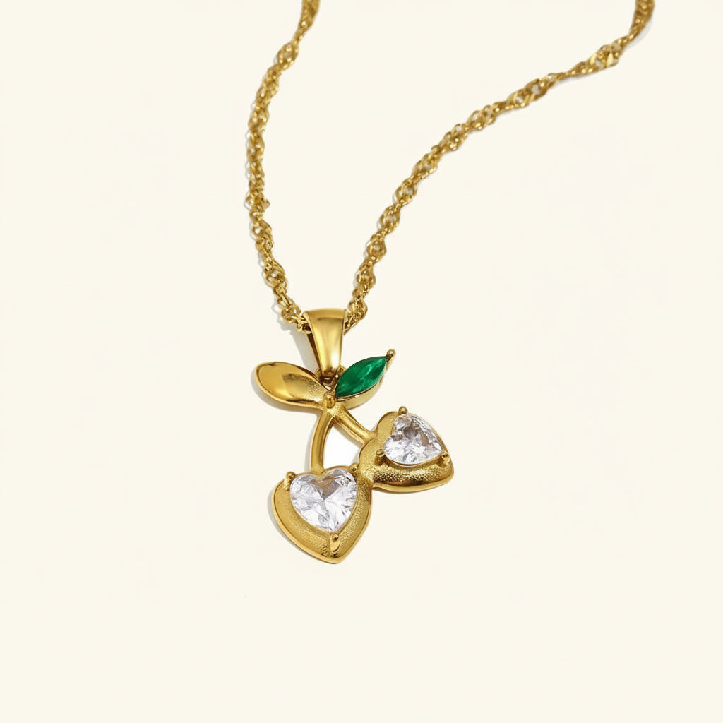 Zircon Cherry 18K PVD Pendant