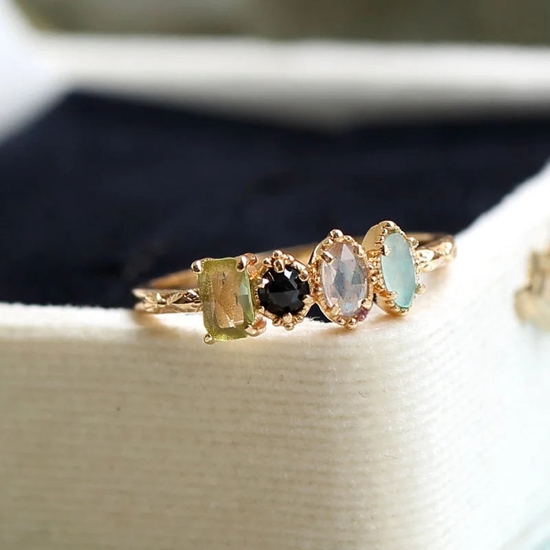 Natural Gemstone Rings 925 Sterling Silver Gold Vermeil