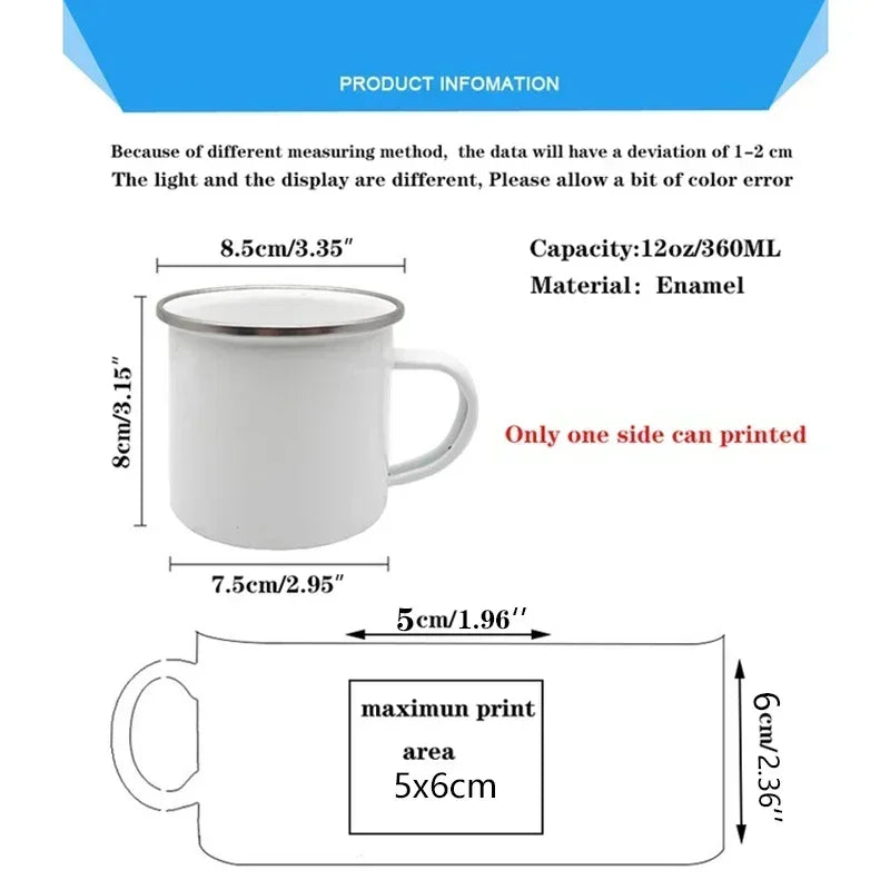 Campervan and Tent Theme Enamel Mugs