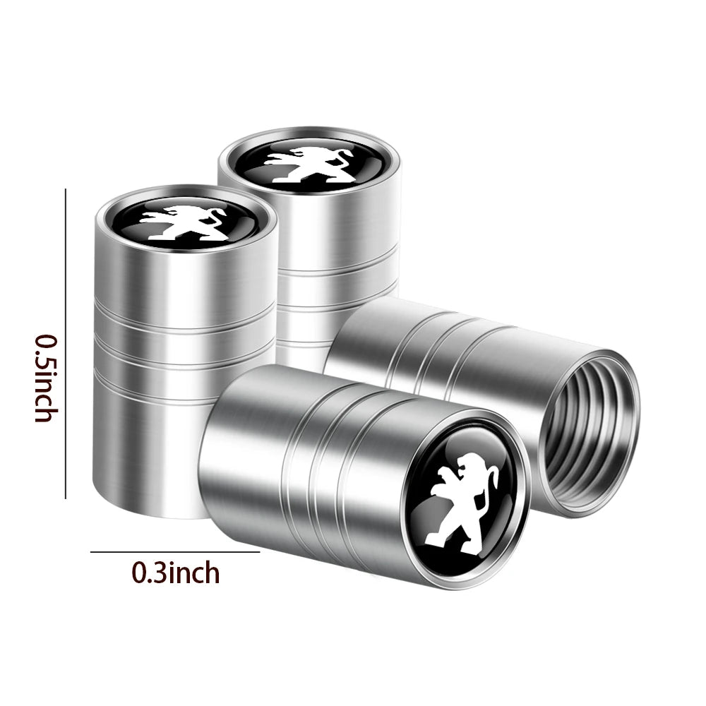 4Pcs Tyre Valve Dust Cap for Peugeot
