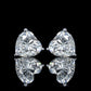 Heart Cut Moissanite Sterling Silver Stud Earrings