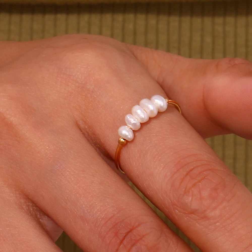 Elegant Small Freshwater Pearl Ring