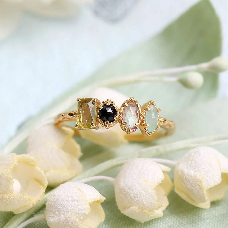 Natural Gemstone Rings 925 Sterling Silver Gold Vermeil