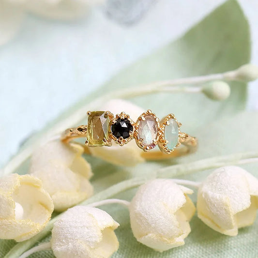 Natural Gemstone Rings 925 Sterling Silver Gold Vermeil