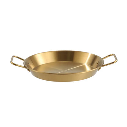 18-24cm Double Handle Stainless Steel Frying Pan