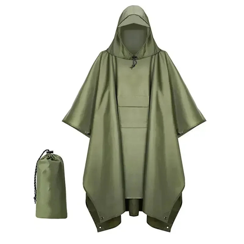 3in1 Adult Waterproof Poncho with Hood Live for Real