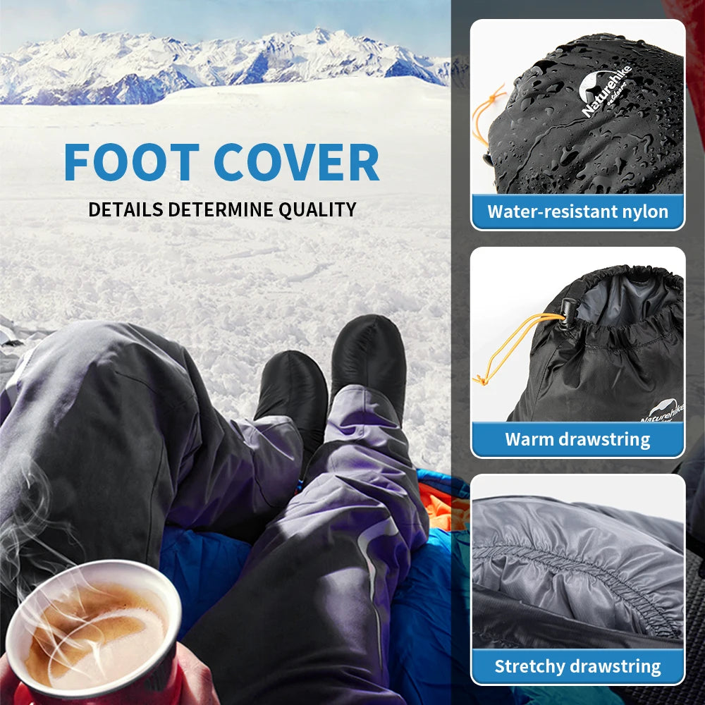 Naturehike 90% White Goose Down Shoe Covers
