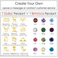 Double Birthstone & Zodiac Pendant Necklace