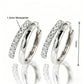 Diamond Huggie Hoop Earrings | Gold & White Gold 18k Plated 1.2mm Moissanite