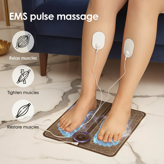 Rechargeable EMS (Electric Muscle Stimulation) foot and leg massager