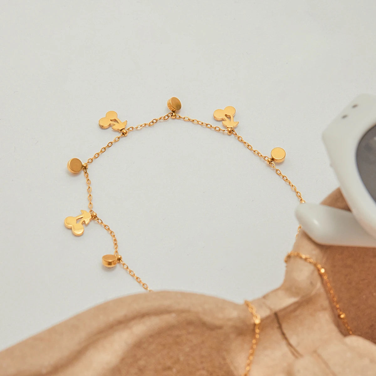 Rhinestone Cherry Pendant Necklace