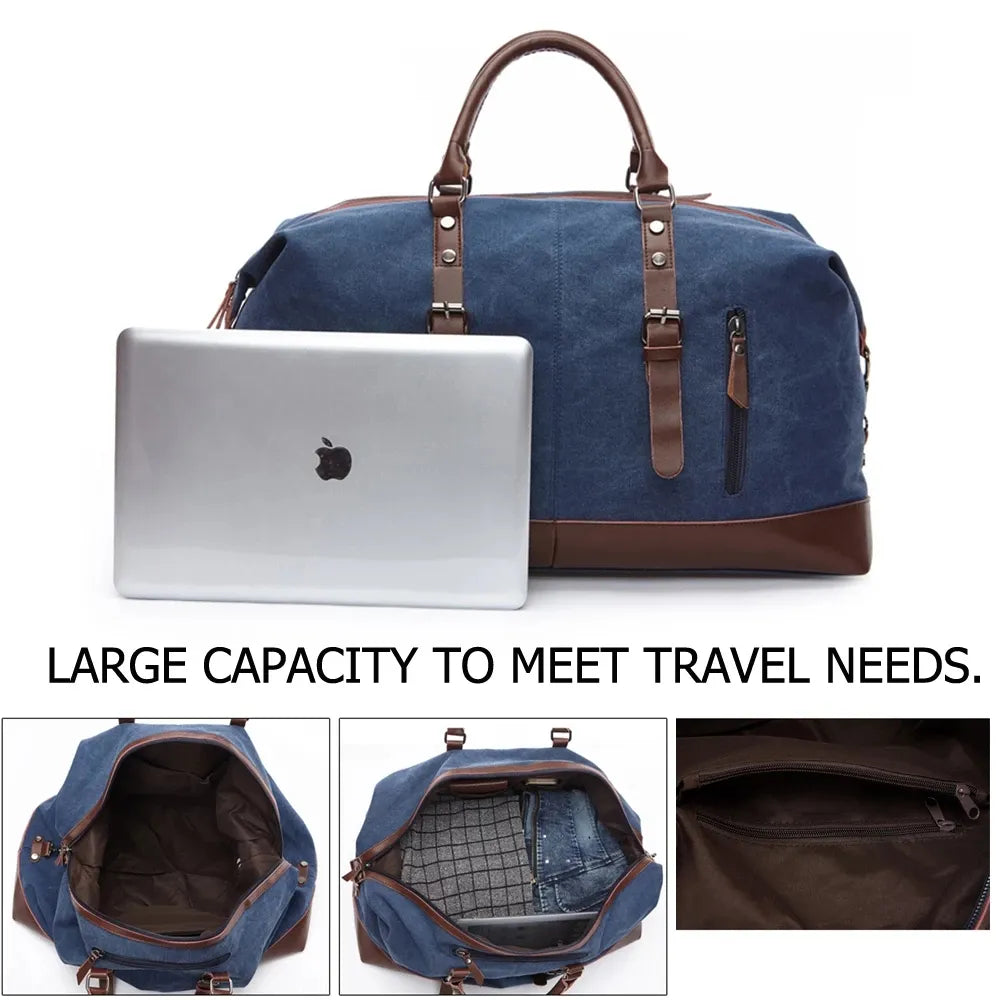 Canvas Leather Weekend Bag
