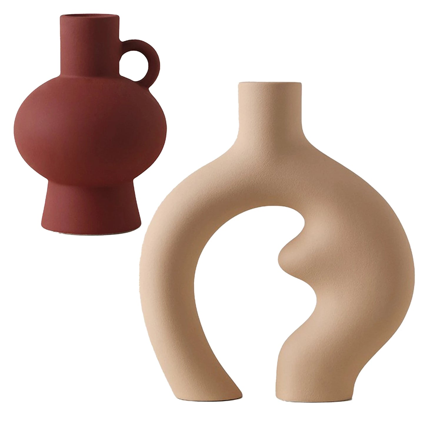 Nordic Minimalist Sculptural Ceramic Vase