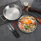 18-24cm Double Handle Stainless Steel Frying Pan
