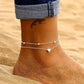 Double-Layer Heart Anklet