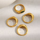 18K Gold Plated Waterproof Zircon Ring Jewellery