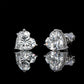 Heart Cut Moissanite Sterling Silver Stud Earrings